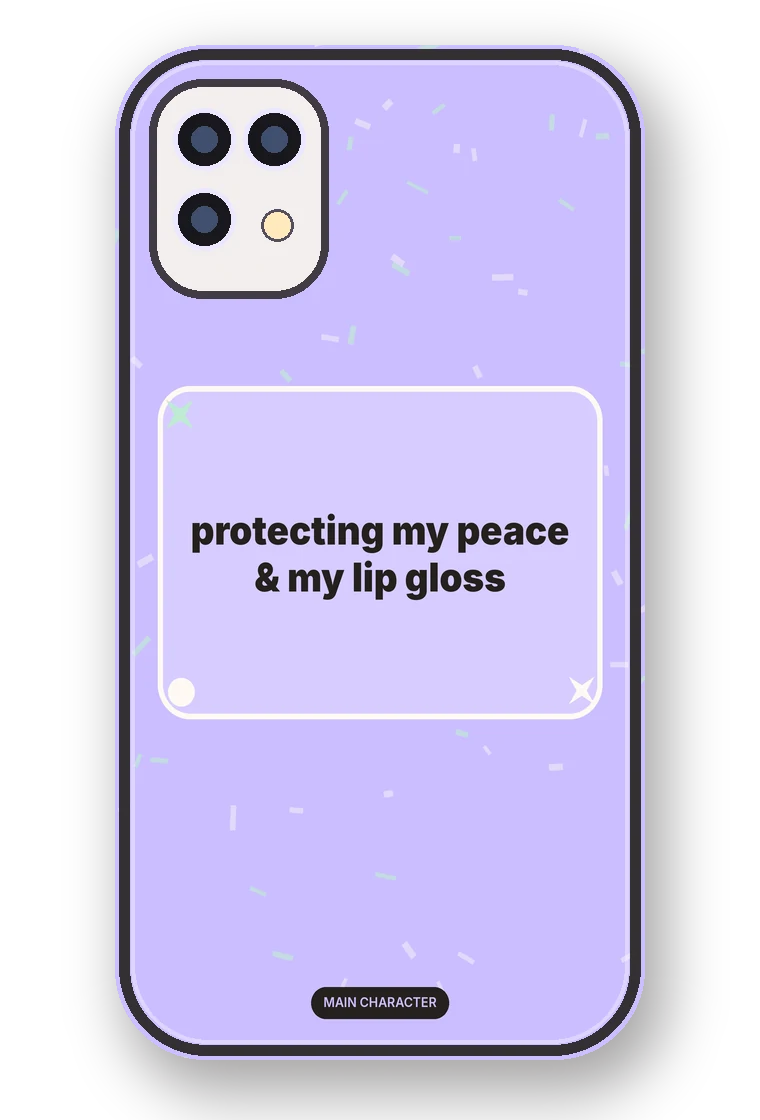 Protecting My Peace & My Lip Gloss phone case mockup